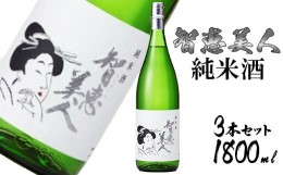 【ふるさと納税】中野酒造清酒智恵美人純米酒1800ml 3本セット＜105-029_5＞