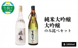 【ふるさと納税】純米大吟醸・大吟醸のみ比べセット　最上級 純米 大吟醸 2本 飲み比べ セット 純米大吟醸 生駒宝山 1800ml 兵庫県産 山