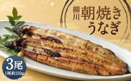 【ふるさと納税】柳川 朝焼きうなぎ 3尾入 約150g×3 合計約450g タレ・山椒6袋