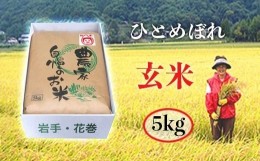 【ふるさと納税】≪令和5年産 新米≫　減農薬栽培　岩手花巻産ひとめぼれ玄米５kg 【509】