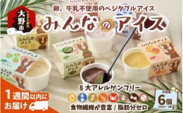 【ふるさと納税】みんなのアイス6個セット（ 卵・牛乳・小麦等アレルギー特定原材料8品目不使用のアイス）