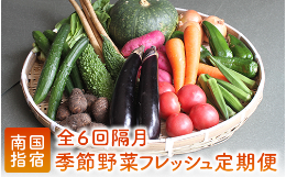 【ふるさと納税】【全６回定期便】 季節 野菜 フレッシュ 定期便 / 隔月 (岡村商店/Z-019)  スナップ そら豆 オクラ 枝豆 キャベツ トマ