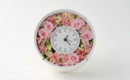 【ふるさと納税】310P7302 プリザーブドフラワー　ピンクの花時計