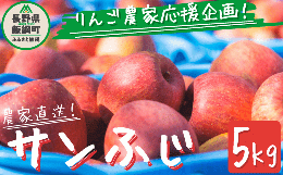 【ふるさと納税】＼農家応援企画／【令和6年度先行予約返礼品】りんご サンふじ ５Kg  訳あり 〜 家庭用 ふじ リンゴ 林檎 訳アリ わけあ