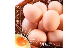【ふるさと納税】U-7 ◆3ヵ月定期便◆ 黄身がしっかり濃厚な卵【アスタの恵み】90個×3