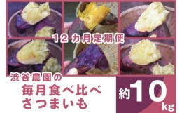 【ふるさと納税】BZ-22 【12ヶ月定期便】渋谷農園の毎月食べ比べさつまいも 約10kg