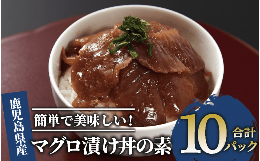 【ふるさと納税】【指宿直送便】マグロ漬け丼の素80g×10パック合計800g(指宿山川水産/016-1598) 【 魚介 海鮮 海鮮丼 丼 鮪 まぐろ 魚 