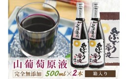 【ふるさと納税】 山ぶどう原液500ml×2本 化粧箱入り F2Y-1656