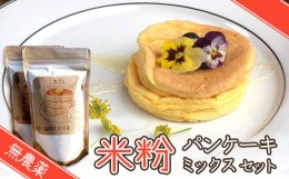 【ふるさと納税】無農薬米粉のパンケーキミックスセット T1