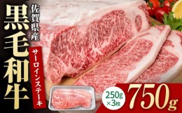 【ふるさと納税】佐賀県産 黒毛和牛 贅沢 ロースステーキ 250g×3枚（計750g）【株式会社いろは精肉店】 [IAG017]