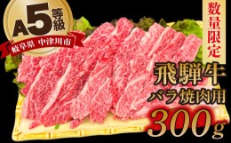 【ふるさと納税】【数量限定！チルド（冷蔵）発送！】「飛騨牛」A5等級バラ 300g 鉄板焼き 網焼き 焼肉 バーベキュー BBQ