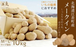 【ふるさと納税】《早期予約・8月下旬から出荷予定》北海道江差産 メークイン 10kg M・L混合　しっとり甘い江差産　北海道のじゃがいも　