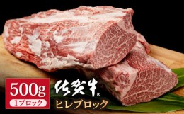 【ふるさと納税】佐賀牛 贅沢 ヒレ ブロック 500g 【株式会社いろは精肉店】 [IAG039]