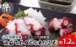 【ふるさと納税】浜茹でボイル冷凍たこ足 約1.2kg［オホーツク枝幸産］山上佐藤水産 たこ タコ 脚 海鮮 北海道