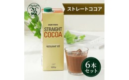 【ふるさと納税】守山乳業 ＭＯＲＩＹＡＭＡ　ストレートココア（口栓付）　１０００ｇ×６本【ガーナ産 カカオ 高級 ココア飲料 ドリン