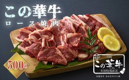 【ふるさと納税】高原有田牧場直送 この華牛 ロース焼肉(500g) 国産牛のおいしい焼肉セット [牛肉 日本産 お肉]