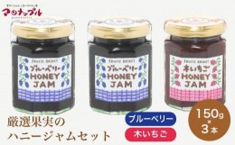 【ふるさと納税】［保存料・化学調味料不使用］ 厳選果実のハニージャム2セット 150g×3本  (ブルーベリー、木いちご) ［手作りジャムの