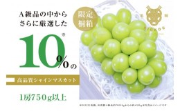 【ふるさと納税】「亀輝」最高級シャインマスカット1房750g以上【限定桐箱入り】【2024年発送】（RO）D-123