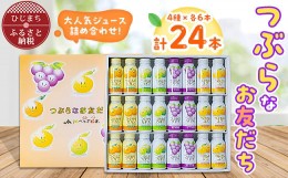 【ふるさと納税】 つぶらなお友だち 計24本 ( 4種 × 各6本セット ) 飲料 ジュース ご当地ドリンク お取り寄せ つぶらなカボス つぶらな