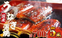 【ふるさと納税】《 国産 》 ふっくら 肉厚 うなぎ蒲焼 5尾 700g SF065-1