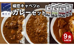 【ふるさと納税】嬬恋 キャベツ の カレー セット 9個 レトルト レトルトカレー 長期保存可 災害対策 ローリングストック  非常食 防災 