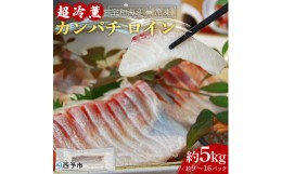 【ふるさと納税】異次元の鮮度！宇和海産「超冷薫」冷凍カンパチ ロイン（5kg）