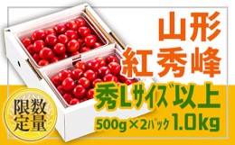 【ふるさと納税】《先行予約 2024年度発送》旬大粒♪山形産紅秀峰☆Lサイズ以上1kg☆バラ詰【6月中旬〜7月中旬発送】 FSY-0423