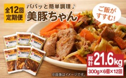 【ふるさと納税】【全12回定期便】 美豚ちゃん 300g×6個 セット レトルト 簡単 おかず【長崎フードサービス】 [PEL016]