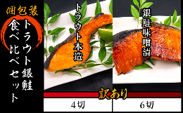 【ふるさと納税】H7-34【訳あり】個包装トラウト銀鮭食べ比べセット