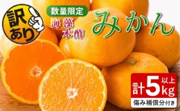 【ふるさと納税】訳あり 数量限定 海藻木酢みかん 計5kg以上 傷み補償分付き フルーツ 果物 くだもの 柑橘 みかん 国産 期間限定 食品 家