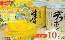 【ふるさと納税】【熊本県産】デコポン 甘夏 缶詰 セット 10缶入 (各5缶) 果物 柑橘 フルーツ