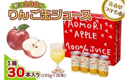 【ふるさと納税】りんご缶ジュース 1箱30本入り | 青森産 津軽 つがる リンゴ 飲料 果汁100% ジュース [0023]