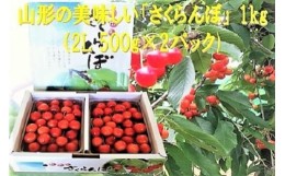 【ふるさと納税】さくらんぼ（佐藤錦か紅秀峰）１ｋｇ　２Ｌサイズ　0032-2402