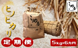 【ふるさと納税】【定期便6回】 熊本県産 「 ヒノヒカリ 」 5kg × 6カ月 | 米 こめ お米 おこめ 白米 精米 ひのひかり 熊本県 玉名市 定