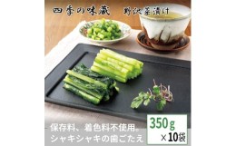 【ふるさと納税】野沢菜浅漬お一人様セット(350g×10袋)＜ 漬物 野沢菜漬け お土産 長野 ＞【1049395】