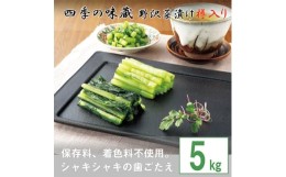 【ふるさと納税】野沢菜漬樽入り5kg＜ 漬物 野沢菜漬け ＞【1049420】