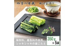 【ふるさと納税】野沢菜浅漬　350g×5袋セット＜ 漬物 野沢菜漬け お土産 信州 長野 ＞【1101512】