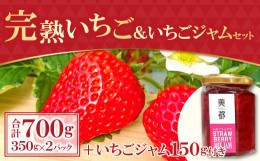 【ふるさと納税】【農家直送！】完熟いちご（350g×2パック）・いちごジャムセット（150g）【先行予約 果物 フルーツ 苺 いちご イチゴ 