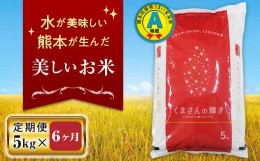 【ふるさと納税】FKK19-137 【6ヵ月定期便】特別栽培米「くまさんの輝き」5kg