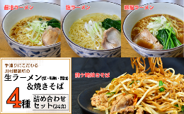 【ふるさと納税】龍ケ崎焼きそば・手造りの生ラーメンセット[焼きそば：(麺150g×3食分、粉末ソース9g×3食分)×5袋、生ラーメン：(麺120