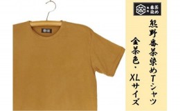 【ふるさと納税】熊野番茶染め　Ｔシャツ　金茶色（チタン媒染）（XLサイズ）