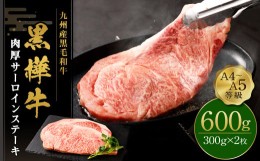 【ふるさと納税】ステーキ 牛肉 A4-A5等級 肉厚サーロインステーキ 600g(300g×2パック) ビーフ ロース アウトドア おかず 肉 キャンプ 