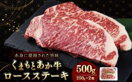 【ふるさと納税】牛肉 ステーキ ロース 計500g 地元ブランド あか牛 赤牛 和牛 牛肉 牛 ロース ステーキ 熊本県産 九州産 国産 冷凍 地元