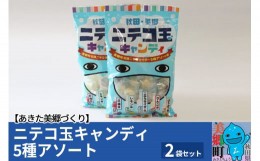 【ふるさと納税】ニテコ玉キャンディ 5種アソート2袋セット あきた美郷づくり
