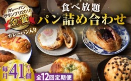 【ふるさと納税】【全12回定期便】壱岐島満喫食べ放題 パック  41個 セット カレー パン ハード  ステーキ 朝食 高級 詰め合わせ 《壱岐