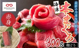 【ふるさと納税】【刺身用】本マグロ赤身 300g（柵どり）【最新の冷凍技術】[B-11012]