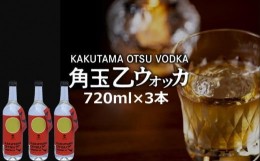 【ふるさと納税】026-A-031 角玉乙ウォッカ720ml×3本