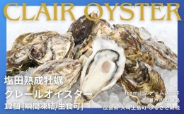 【ふるさと納税】【生食可】塩田熟成の牡蠣 クレールオイスター12個 [瞬間凍結] 広島県大崎上島産