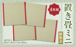 【ふるさと納税】置き畳 ミニ 樹脂表 4枚組 インテリア 熊本県産 合資会社一期？畳店