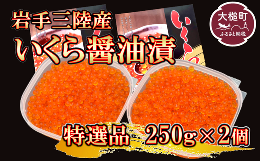 【ふるさと納税】岩手三陸産大粒いくら醤油漬250g×2個 小分けパック